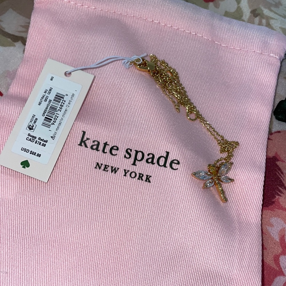 Kate spade dragonfly necklace, cute stylish and so in style